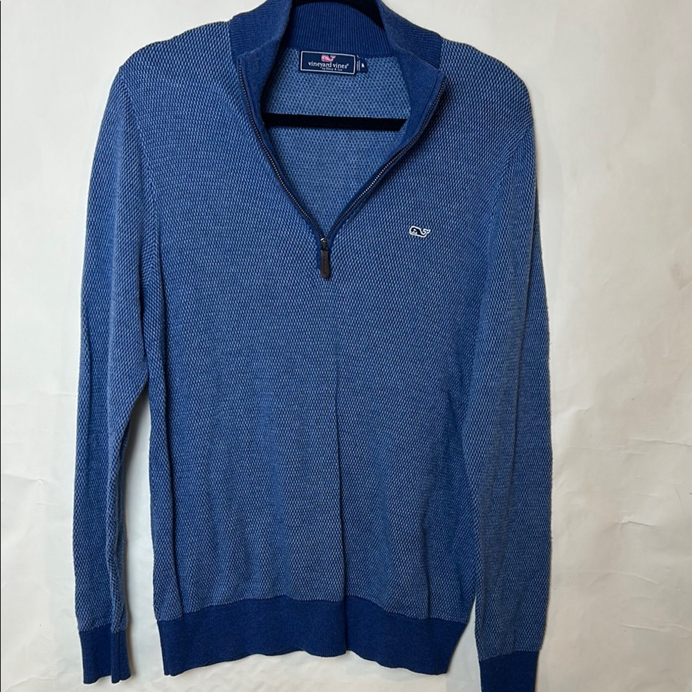 Vineyard Vines Blue Zip Up Sweater